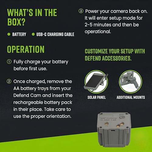TACTACAM DEFEND Rechargeable 5,200mAh Battery