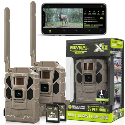 Version 1.0.0 TACTACAM REVEAL X Gen 3.0 Cellular Trail Camera 2-Pack with 32GB SD Cards